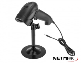 LECTOR CODIGO DE BARRA USB CON PIE NM-LC401-S