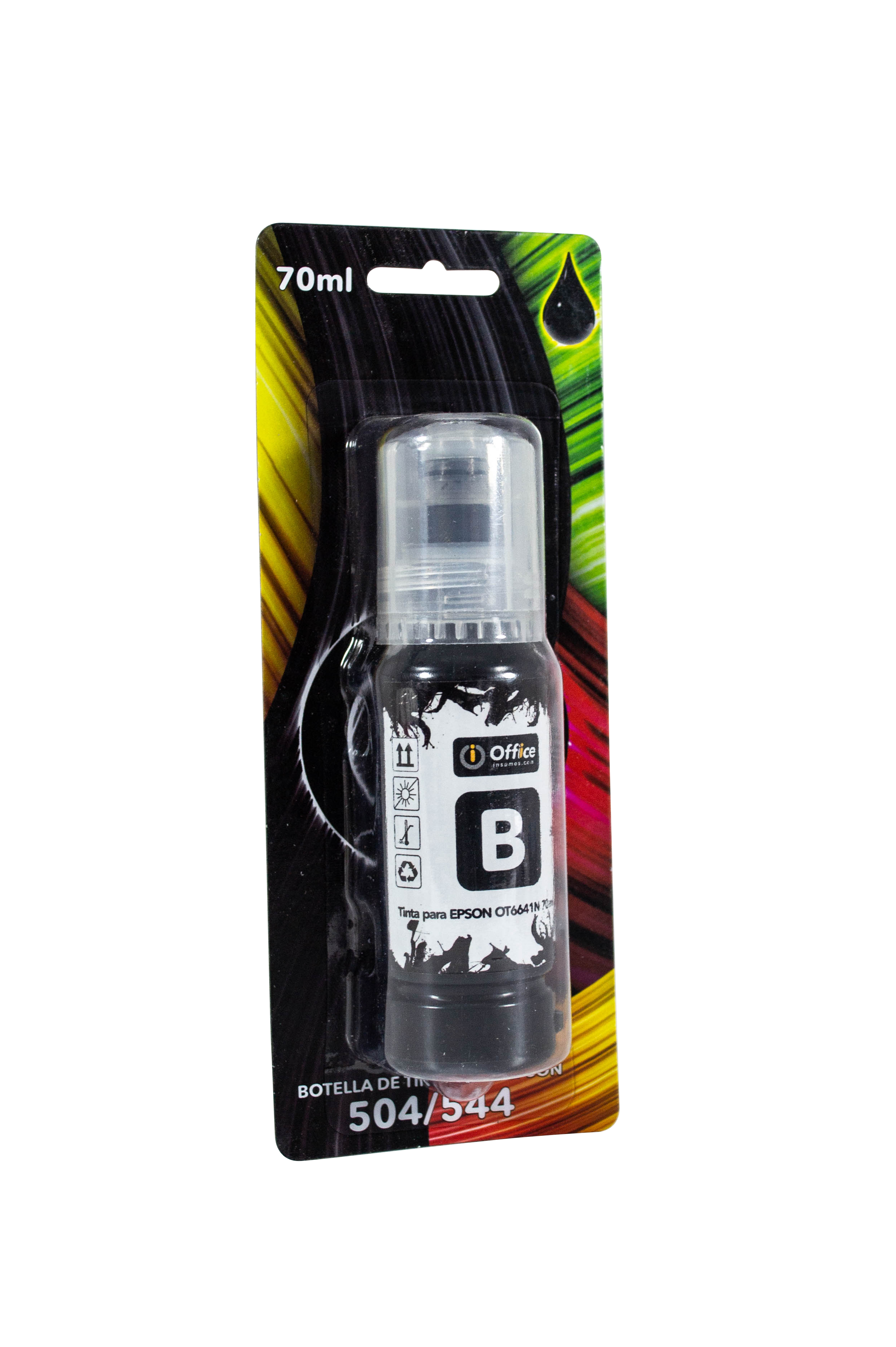 TINTA ALT P/EPSON 504/544 70CC A NEGRO CON APLICADOR 504 OFFICEINSUMOS.COM L4150 L3110 -L3150