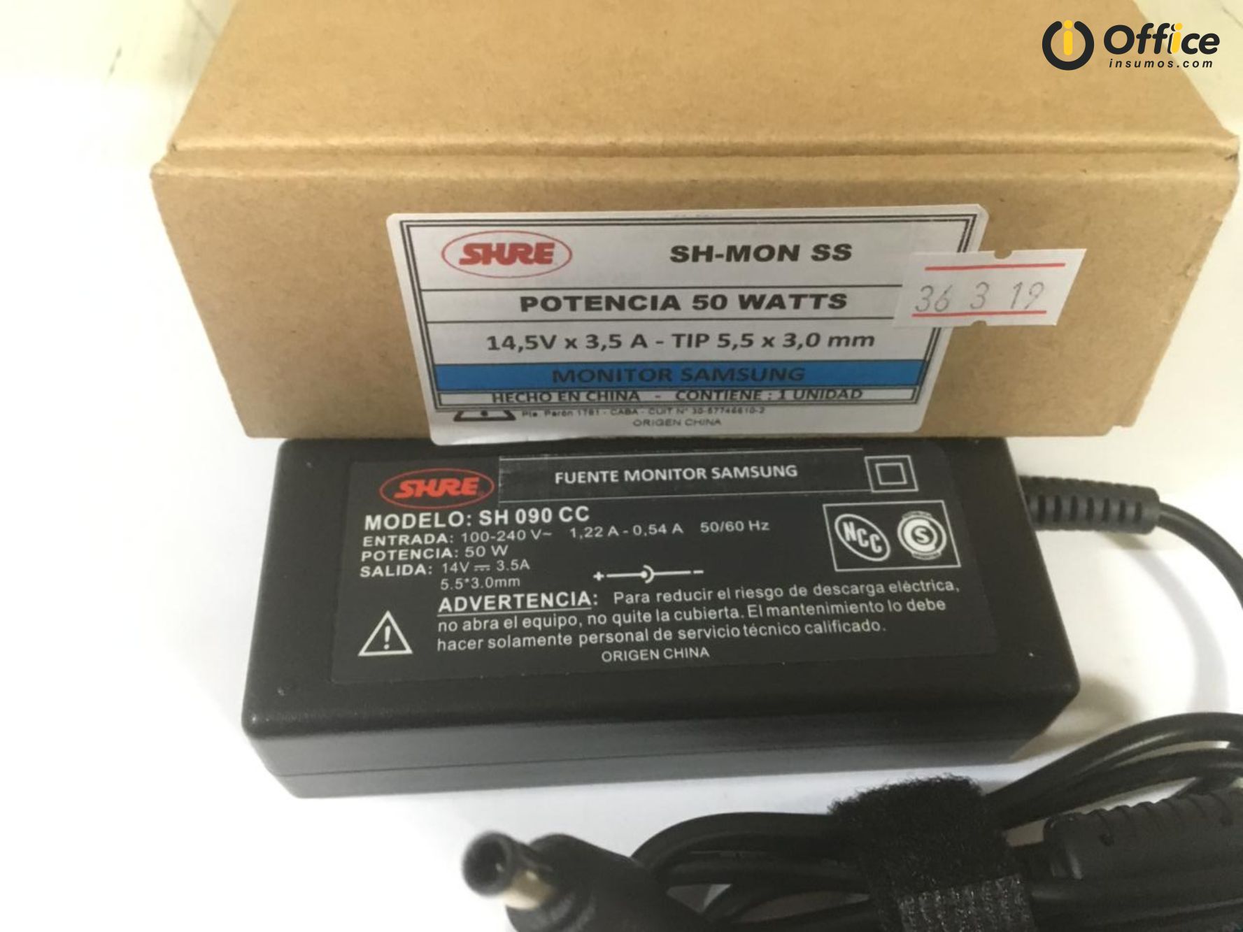 CARGADOR MONITOR SH-MON SS SAMSUNG (50W) 14,5V/3.5A -5.5 MM X 3.0 MM - CARGADOR07318