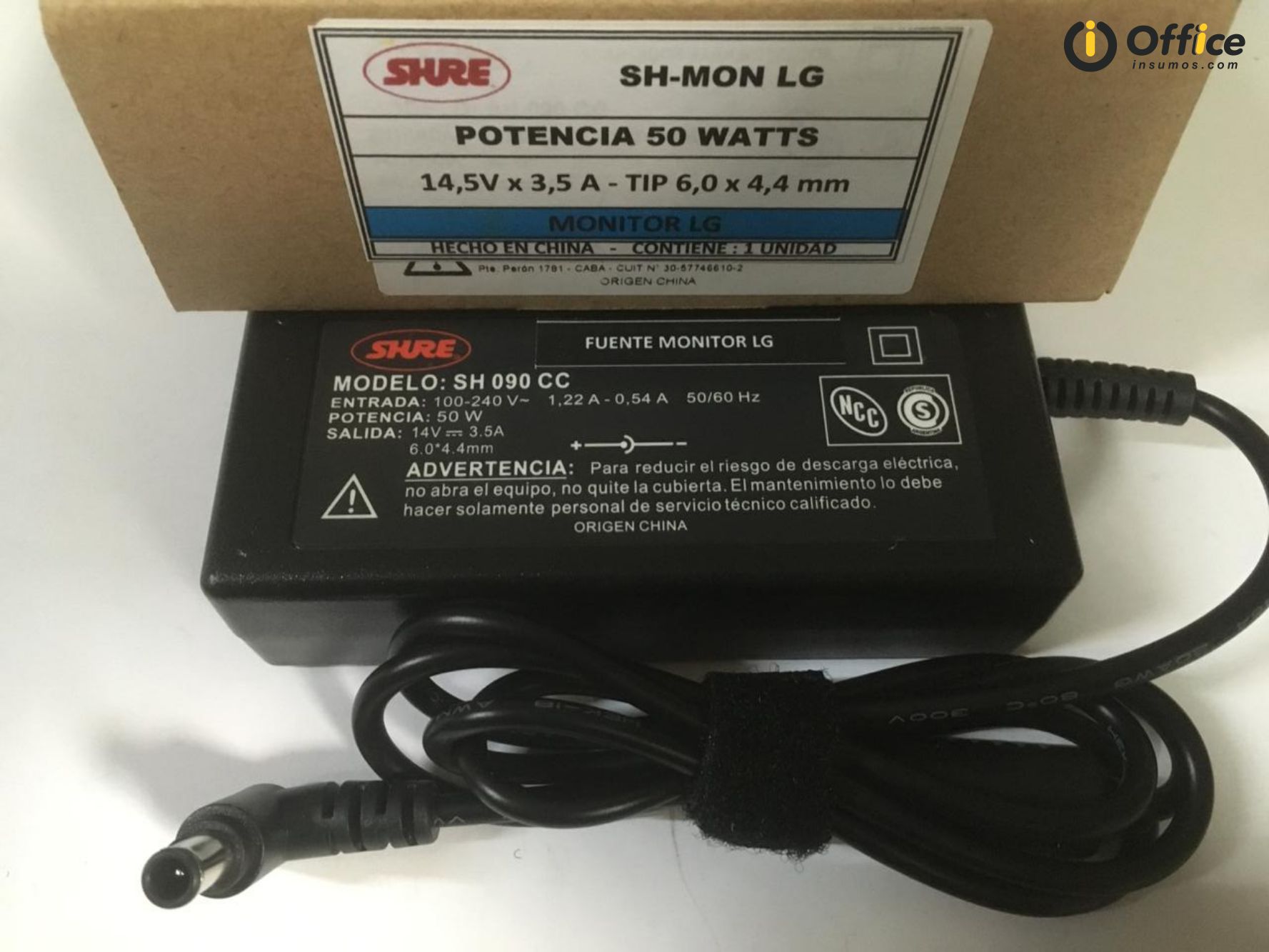 CARGADOR MONITOR SH-MON LG LG (50W) 14,5V/3.5A - 6.0 MM X 4.4 MM - CARGADOR07319