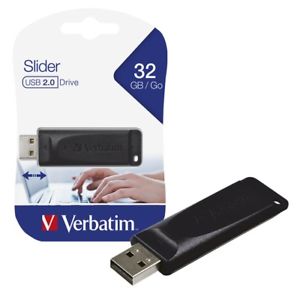 PEN DRIVE 32 GB SLIDER NEGRO 98697 VERBATIM - PEN3207394