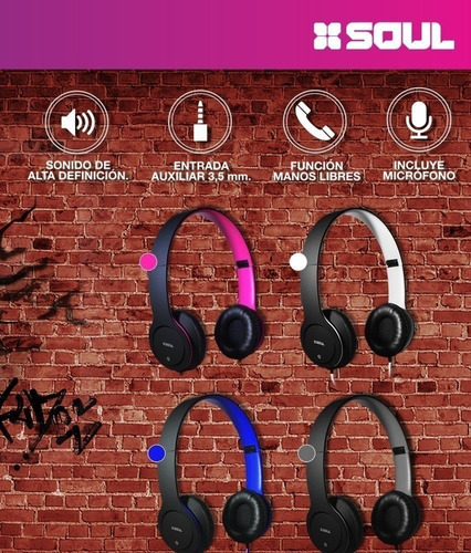 AURICULAR VINCHA SOULURBAN L100 BLANCO/NEGRO - AUR-L100BL MANOS LIBRES - AURICULAR07601