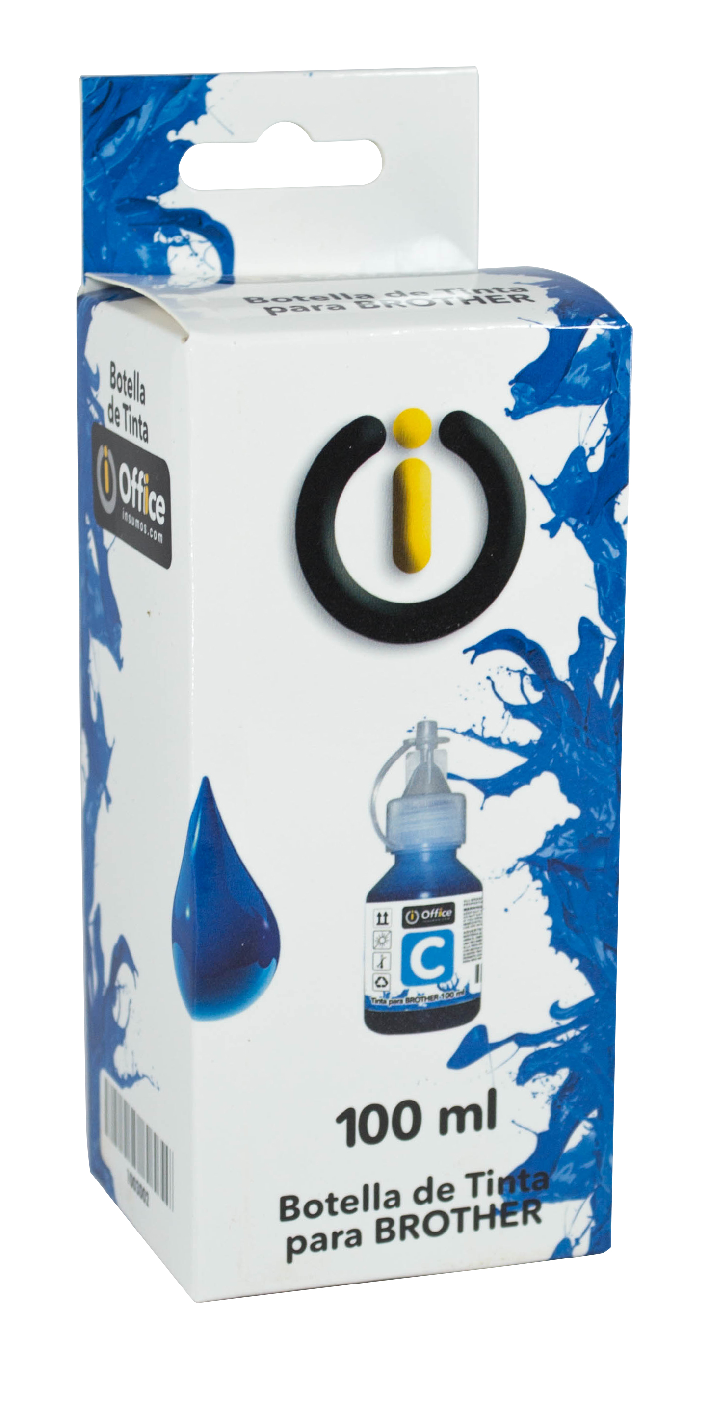 TINTA ALT P/BROTHER 100CC B CYAN CON APLICADOR OFFICEINSUMOS.COM