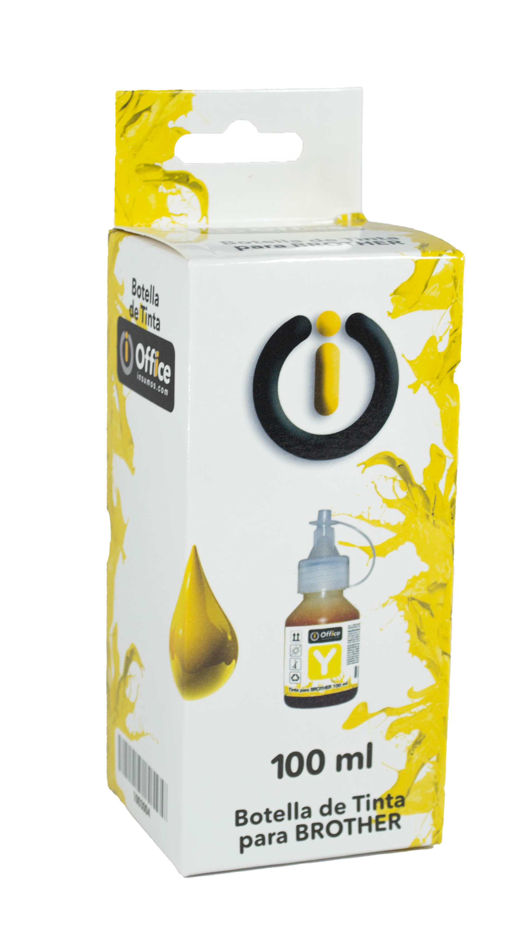 TINTA ALT P/BROTHER 100CC D AMARILLO CON APLICADOR OFFICEINSUMOS.COM