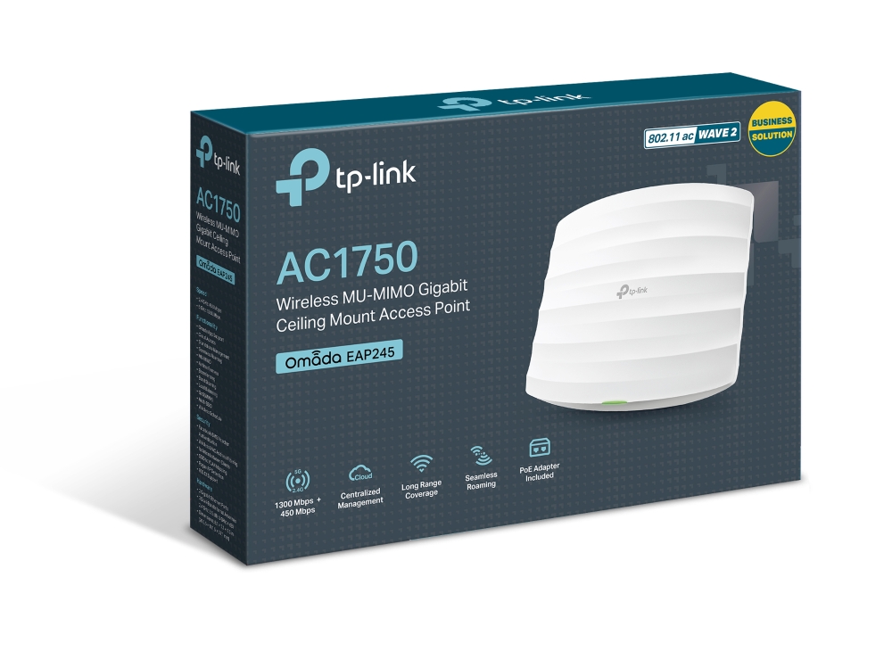 ACCES POINT WIFI N C/MONTAJE PARED/TECHO (EAP245) 1300 MBPS AC1750 - WIRELESS TP-LINK