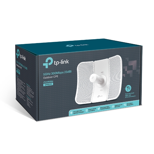 ACCES POINT WIFI (TP-CPE610) DE EXTERIOR DE 23DBI EN 5GHZ A 300MBPS WIRELESS - TP-LINK - ACCESCPE610