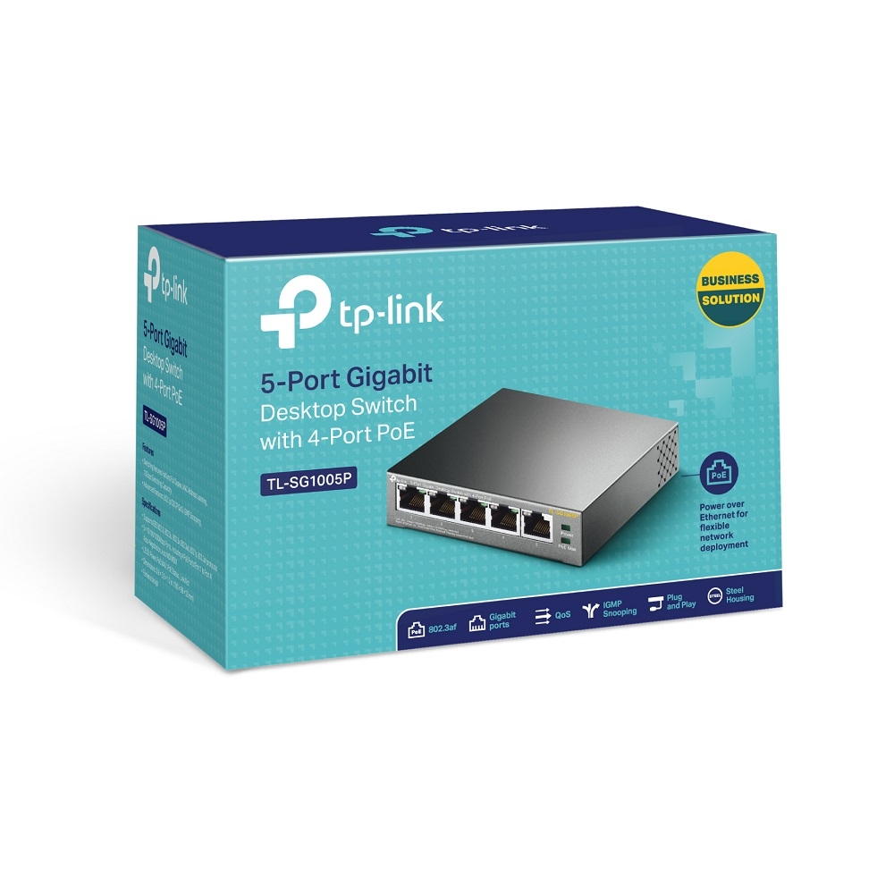 SWITCH 5 PORT (TL-SG1005P) 10/100/1000 - TP-LINK - SWITCH07755
