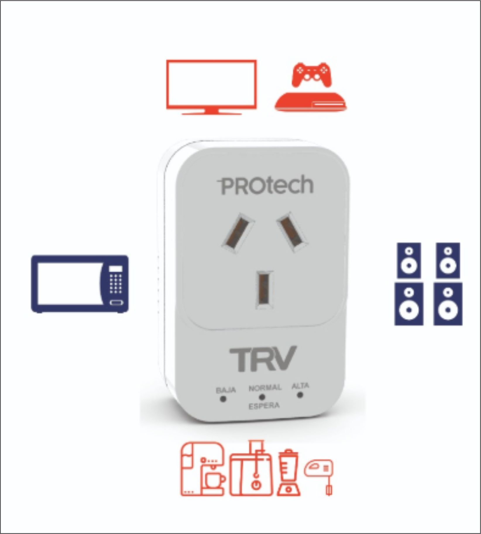PROTECTOR DE TENSION PROTECH E INTELIGENTE TRV - PROTECTOR08005