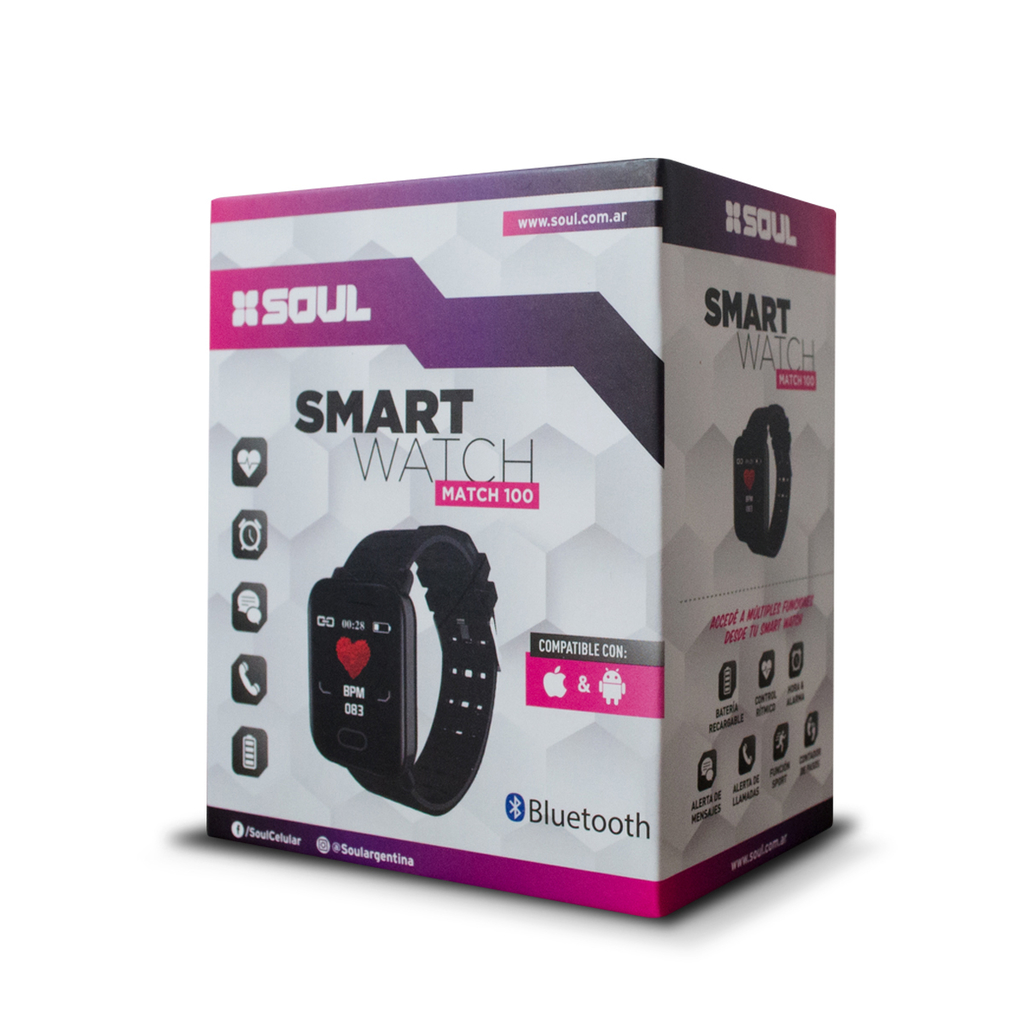 RELOJ SMART BAND BT MATCH100 - SOUL - SMW-SW64 - RELOJ08027