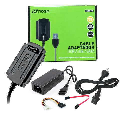 ADAPTADOR DATOS USB A IDE Y SATA 3.0 - HE2020  3.0 NOGA NET

HE2020 3.0