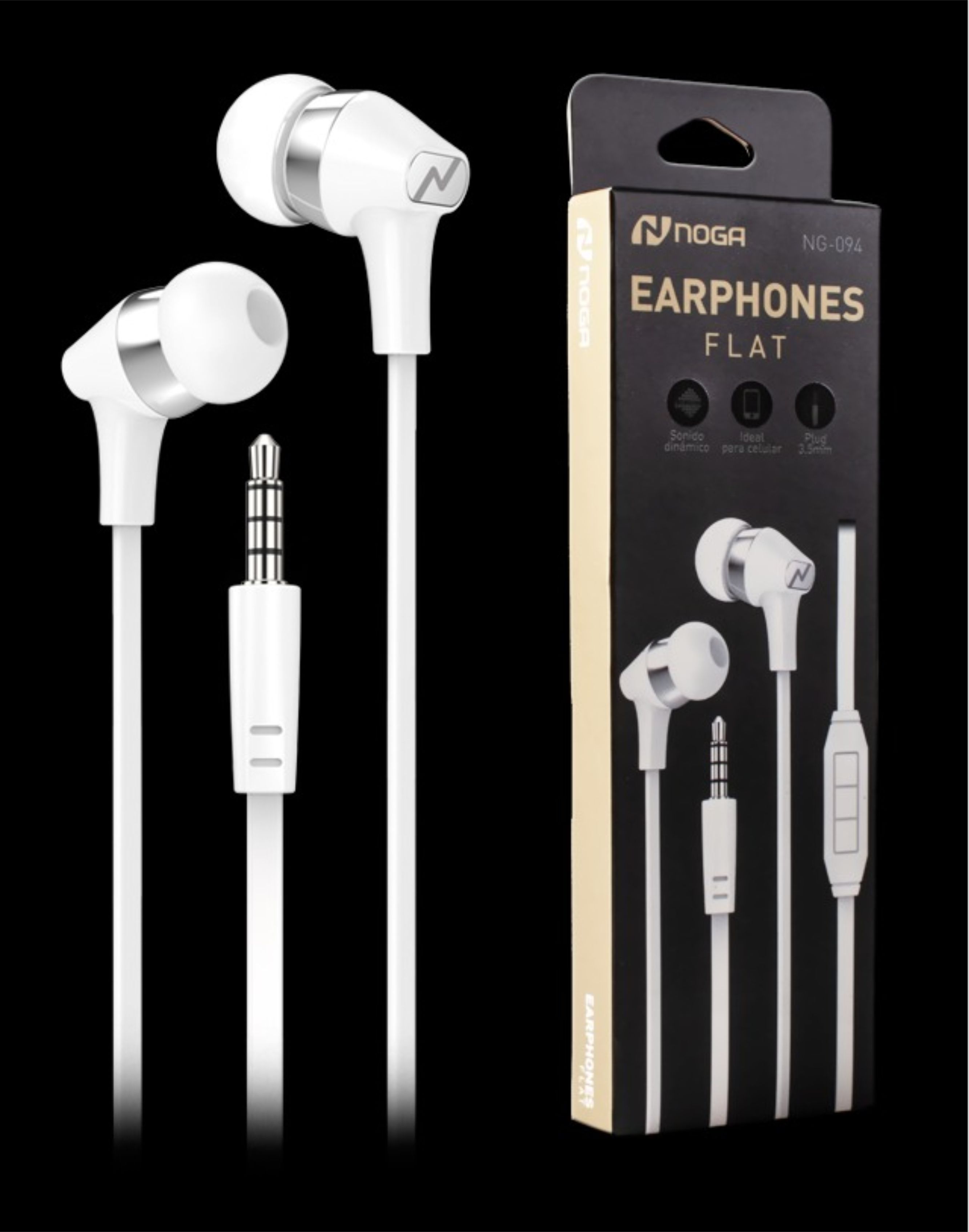 AURICULAR IN EAR NOGA NET NG-094 C/MIC BLANCO - AURICULAR08087