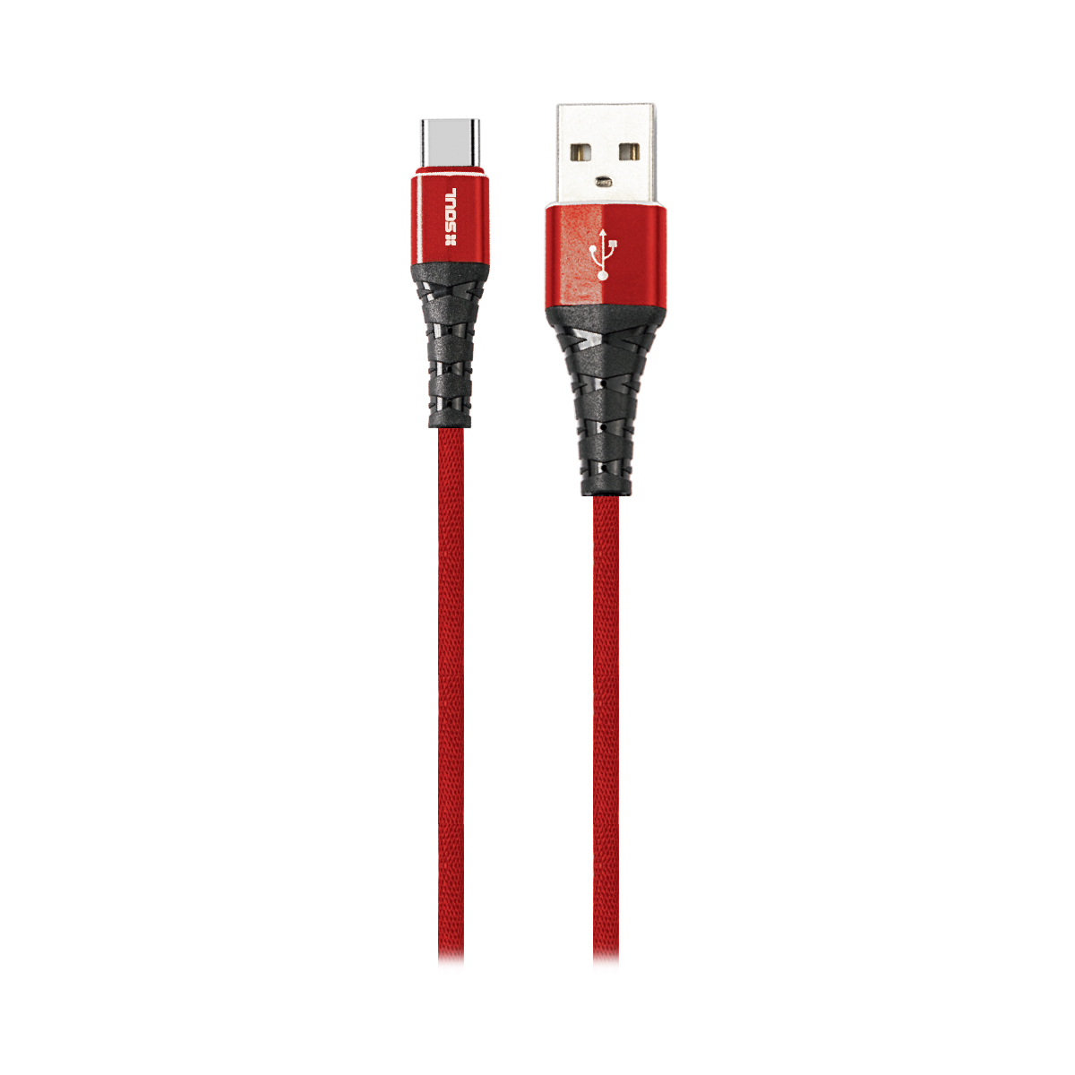CABLE USB 2.0 A TIPO C FULL JEANS ROJO 1MTS USB-FJTYPE1RO - SOUL - - CABLE08146
