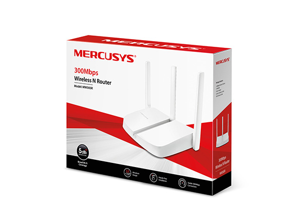 ROUTER INALÁMBRICO MW305R 300MBPS 3 ANT MERCUSYS BY TPLINK 300MBPS - ROUTER08334