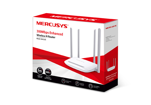 ROUTER INALÁMBRICO MW325R 300MBPS 4 ANT MERCUSYS BY TPLINK 300MBPS