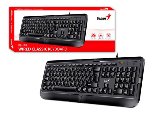 TECLADO USB KB-118 SMART GENIUS 31300010401 - TECLADO08362