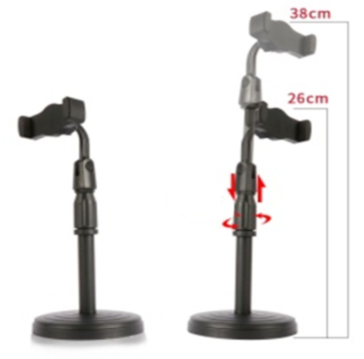 SOPORTE ESCRITORIO MICROPHONE STAND SMARTPHONE DK05 NEGRO - SOP-DESK05 - SOUL - SOPORTE08420