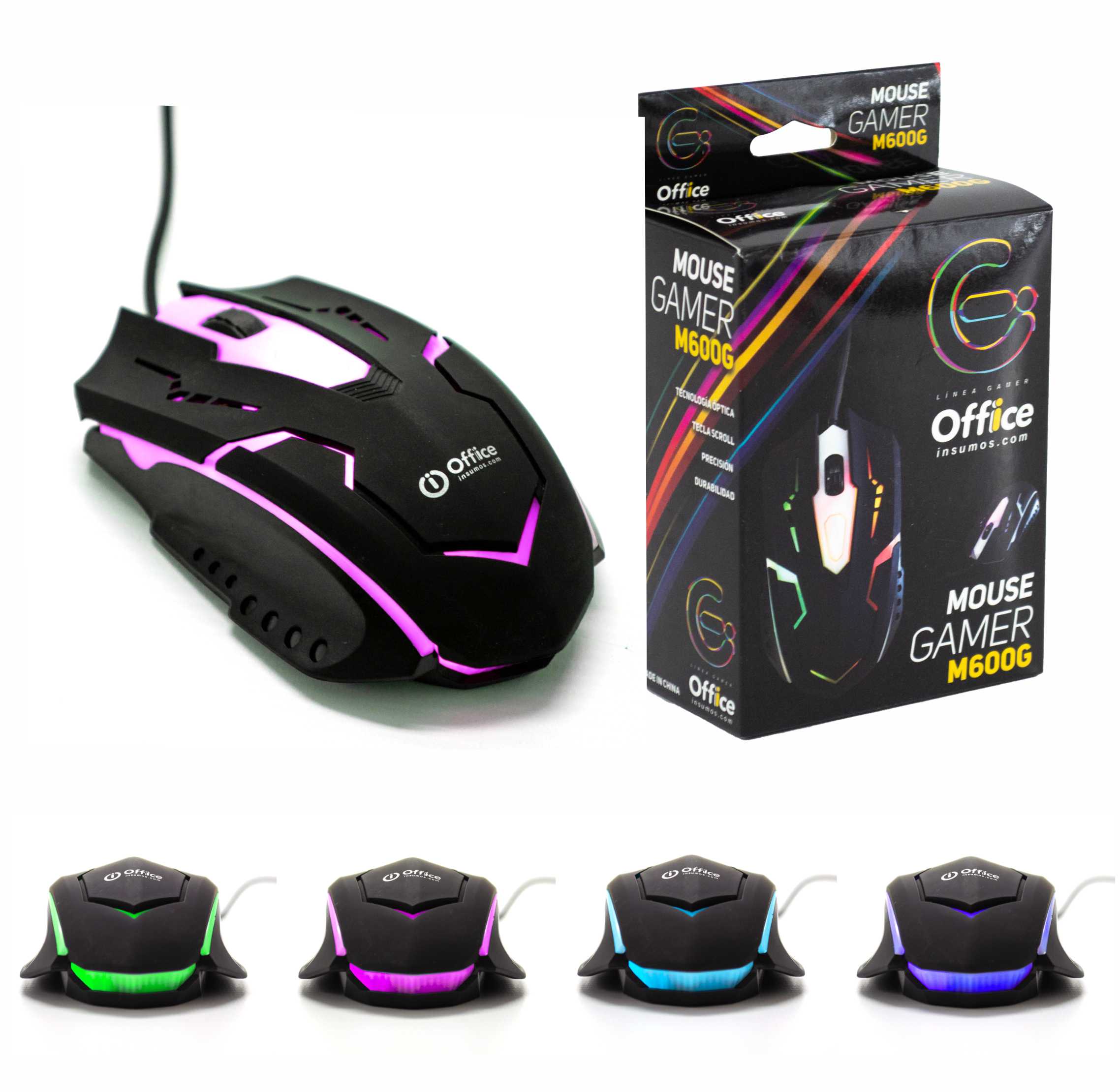 MOUSE USB GAMER OFF-M600G RETROILUMINADO OFFICE