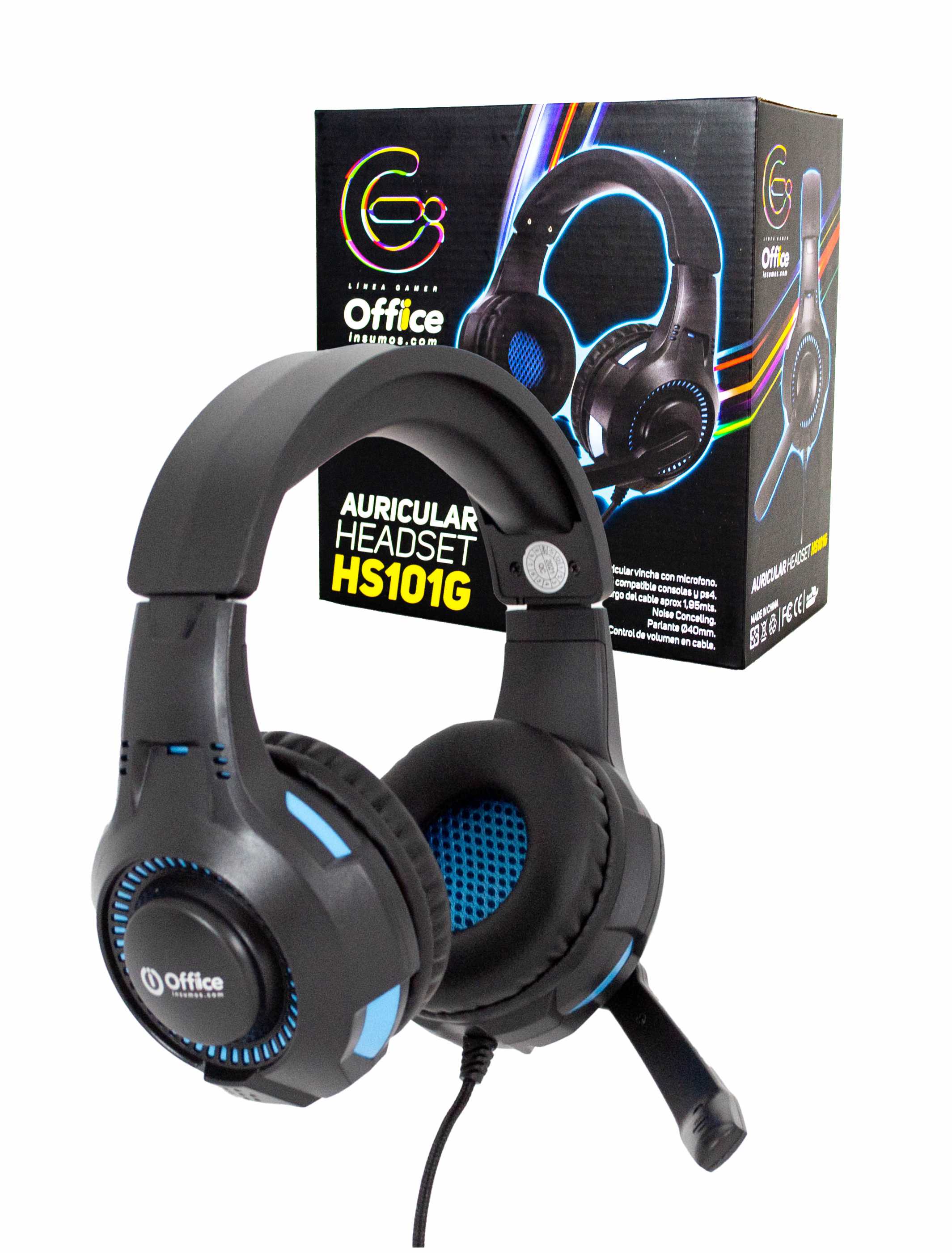 AURICULAR VINCHA GAMER OFFICE OFF-HS101G 1 PLUG 3.5 - AURICULAR08669