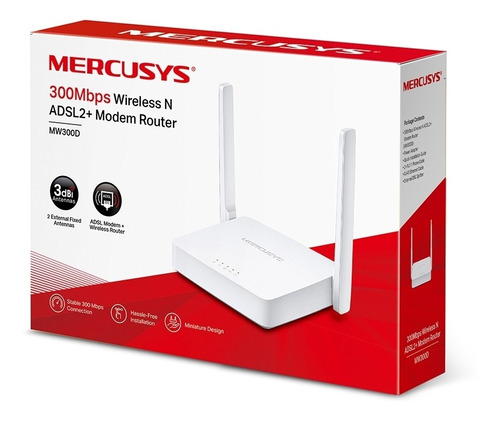 MODEM ADSL WIFI+ROUTER MW300D ADSL2 N300 MERCUSYS BY TPLINK - MODEM08696